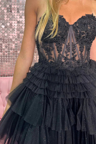 Cute A Line Sweetheart Light Pink Corset Homecoming Dress with Ruffles MD082906