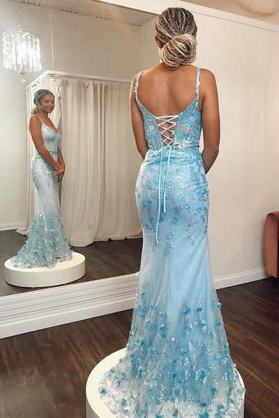 Purple Sequin Lace V-Neck Pageant Dress with Attached Train MD111801