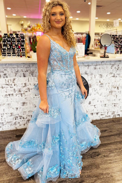Purple Sequin Lace V-Neck Pageant Dress with Attached Train MD111801