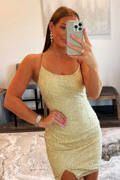 Royal Blue Beaded Lace-Up Bodycon Mini Homecoming Dress MD092007