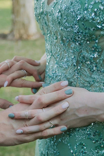 Mermaid Green Long Prom Dress With Slit MD112507