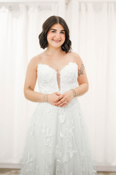 Charming A-Line Sweetheart Tulle Lace Wedding Dresses DM26102802