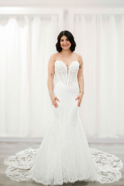 Mermaid Sweetheart Tulle Lace Wedding Dresses DM26102803