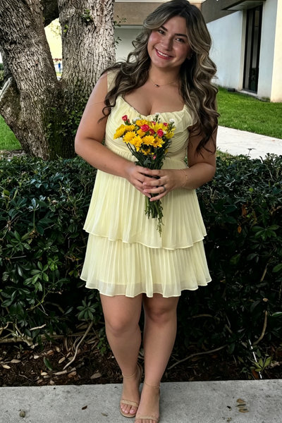 Off-Shoulder A-Line Chiffon Ruffles Tiered Homecoming Dress DM161705