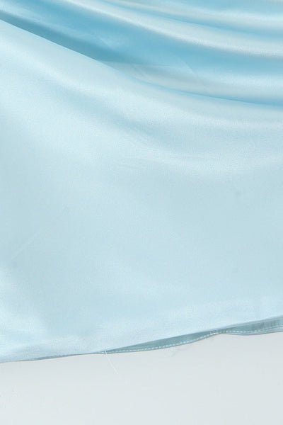 Strapless Light Blue Ruched Tight Short Homecoming Dress DM161704