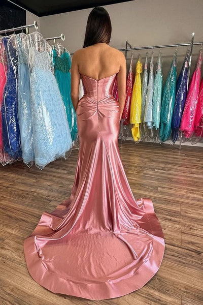 Sweetheart Mermaid Fuchsia Prom Dress with Slit DM25010410-4