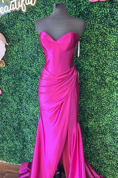 Sweetheart Mermaid Fuchsia Prom Dress with Slit DM25010410-8