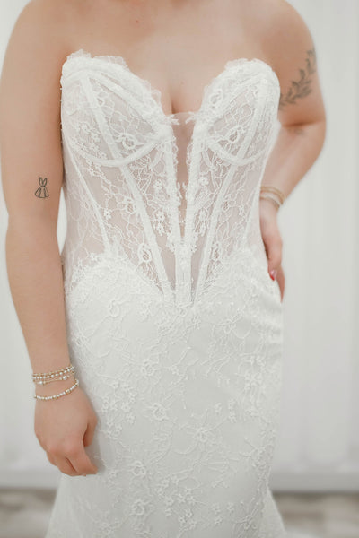 Mermaid Sweetheart Tulle Lace Wedding Dresses DM26102803