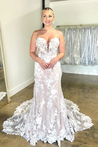 Sweetheart Floral Lace Mermaid Wedding Dresses MD120702