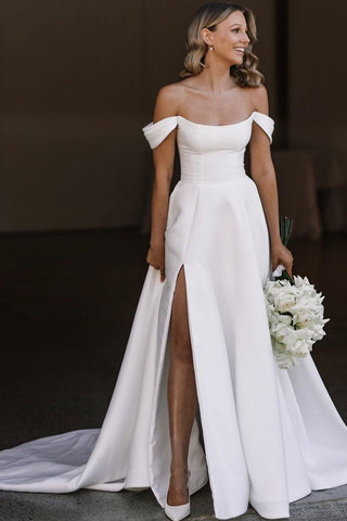 Elegant Ball Gown Satin Long Wedding Dresses DM082708